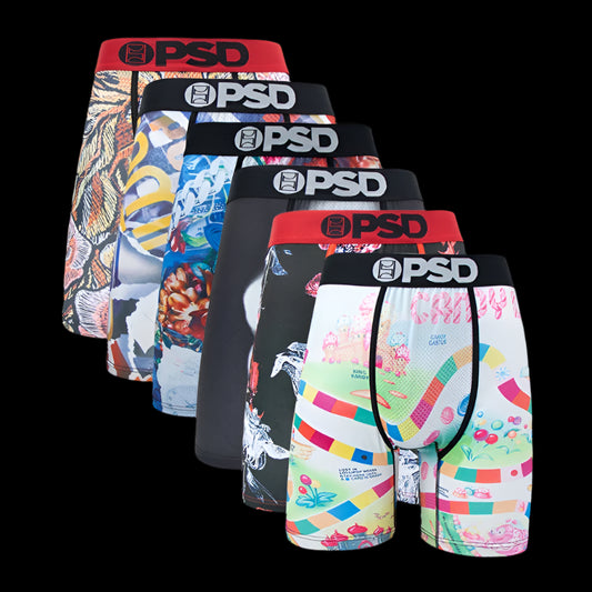 6-Pack PSD Men's Boxer Briefs – Breathable, Stylish, Everyday Comfort